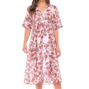 NWT Banjanan Halley Caftan in Daisy White